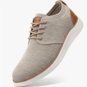 Men's Casual Beige and Brown Sneakers Size 44=US Size 10